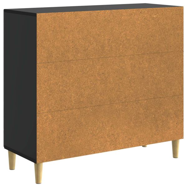Служебен шкаф Черно 89 x 34,5 x 80 см Инженерна дървесина