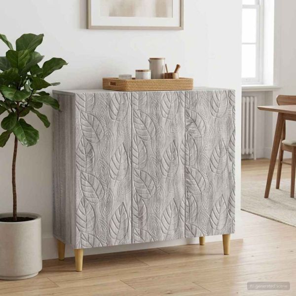 Служебен шкаф Сив Сонома 89 x 34,5 x 80 см Инженерна дървесина