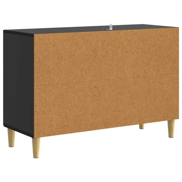 Служебен шкаф Черно 89 x 34,5 x 60 см Инженерна дървесина