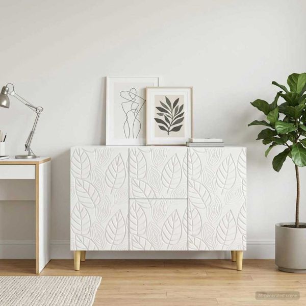 Служебен шкаф Бял гланц 89 x 34,5 x 60 см Инженерна дървесина