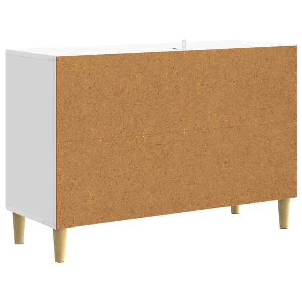 Служебен шкаф Бял гланц 89 x 34,5 x 60 см Инженерна дървесина