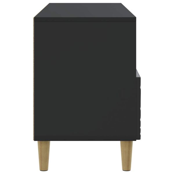 ТВ шкаф 102 x 34,5 x 50 см Черно Инженерна дървесина