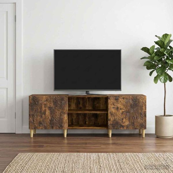 ТВ шкаф 150 x 31 x 50 см Опушен дъб Инженерна дървесина