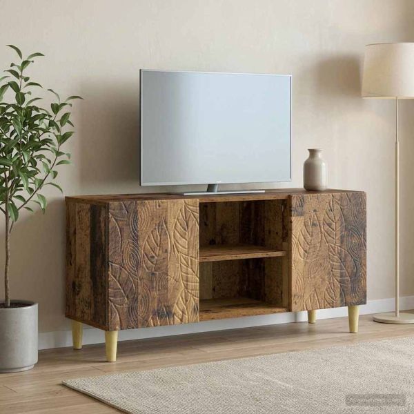 ТВ шкаф 102 x 34,5 x 50 см Старо дърво Инженерна дървесина