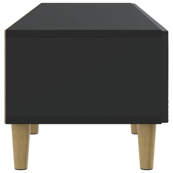 ТВ шкаф 147 x 34,5 x 30 см Черно Инженерна дървесина