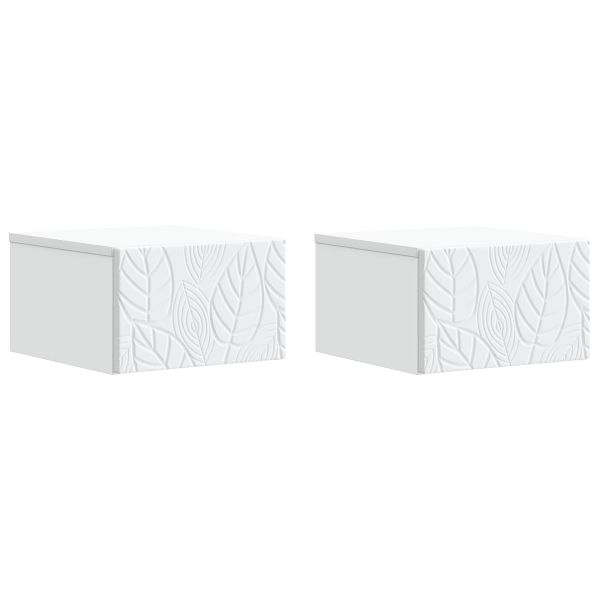Спален шкаф с монтаж на стена 2 pcs Бяло 49 x 34,5 x 20 см