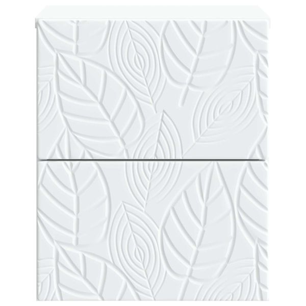 Спален шкаф с монтаж на стена 2 pcs Бяло 34,5 x 33 x 40 см