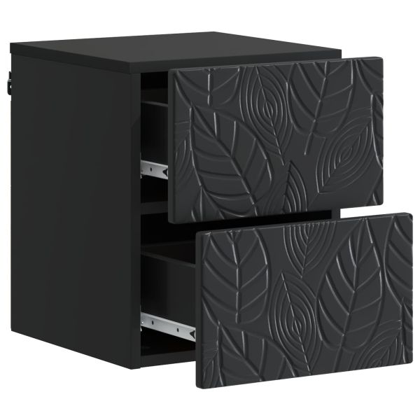 Спален шкаф с монтаж на стена 2 pcs Черно 34,5 x 33 x 40 см
