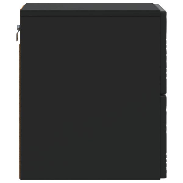 Спален шкаф с монтаж на стена 2 pcs Черно 34,5 x 33 x 40 см