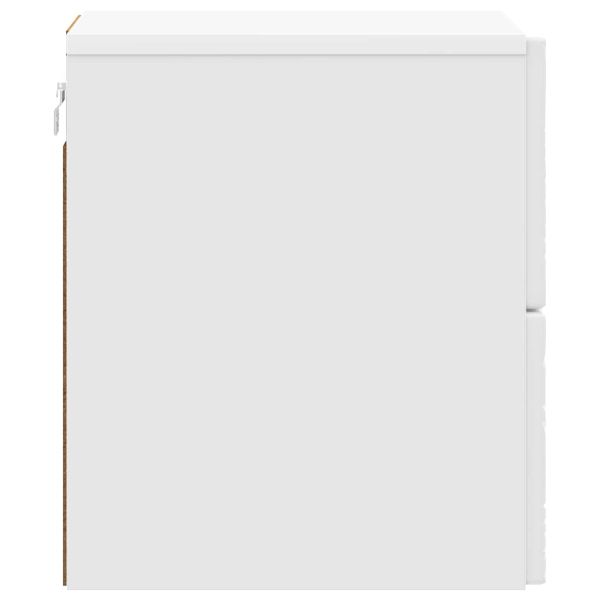 Спален шкаф с монтаж на стена 2 pcs Бял гланц 34,5 x 33 x 40 см