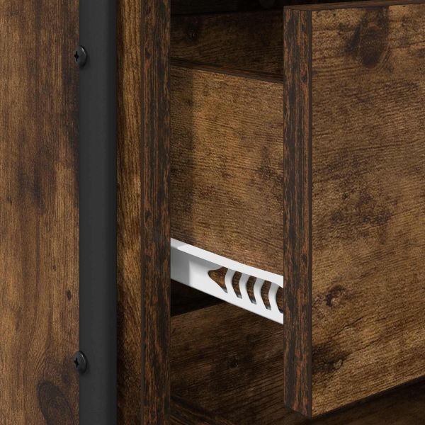 Нощен шкаф Опушен дъб Инженерна дървесина