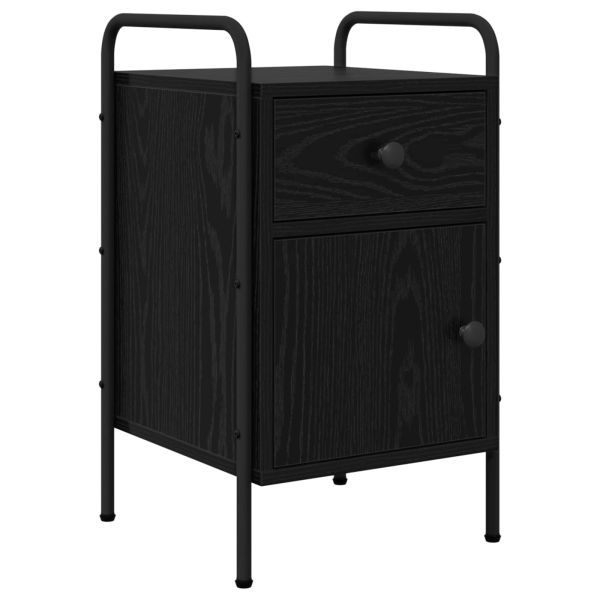 Нощен шкаф Черен дъб 35 x 36,5 x 61 см Инженерна дървесина