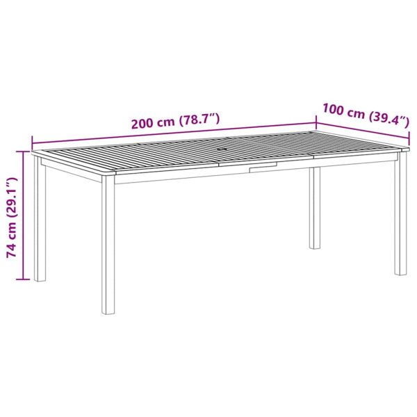 Градински трапезен комплект, 9 части, черен