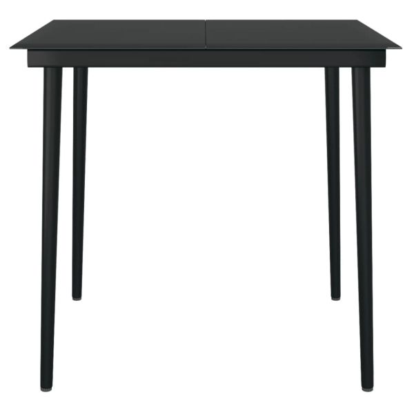 Градински трапезен комплект от 3 части полиратан и стъкло