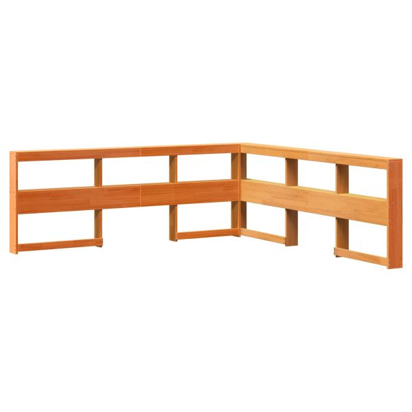 Легло с библиотека 2 pcs Кафяво с восъчно покритие 200 x 200 cm