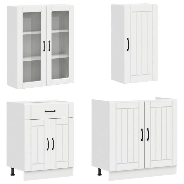 Кухненски единица LUCCA 8 pcs Бял гланц Инженерна дървесина