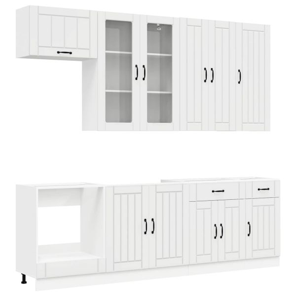 Кухненски единица LUCCA 8 pcs Бял гланц Инженерна дървесина
