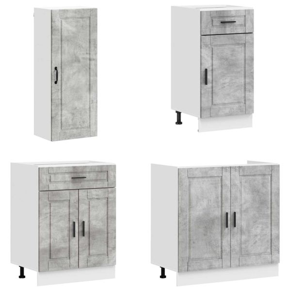 Кухненски единица PORTO 8 pcs Бетонно сиво Инженерна дървесина