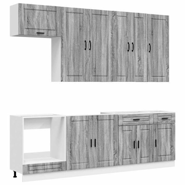 Кухненски единица PORTO 8 pcs Сив Сонома Инженерна дървесина