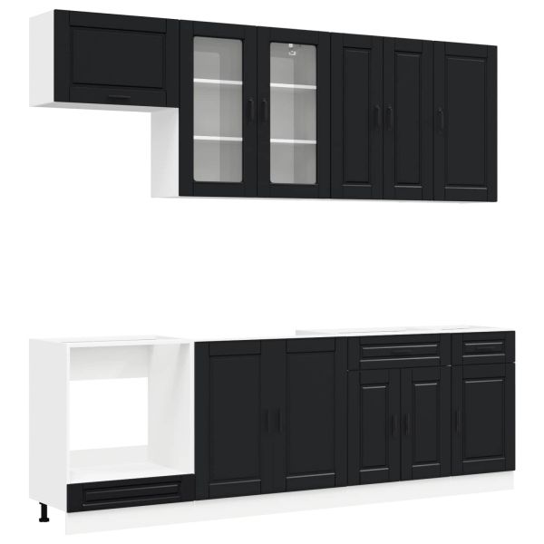 Кухненски единица PORTO 8 pcs Черно Инженерна дървесина