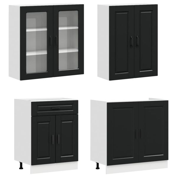 Кухненски единица PORTO 8 pcs Черно Инженерна дървесина