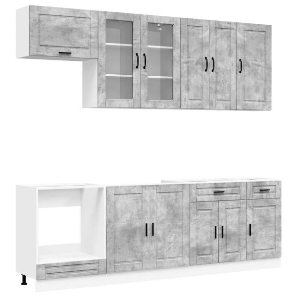 Кухненски единица PORTO 8 pcs Бетонно сиво Инженерна дървесина