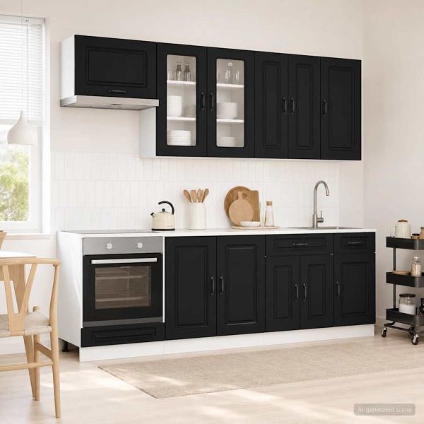 Кухненски единица KALMAR 8 pcs Черно Инженерна дървесина