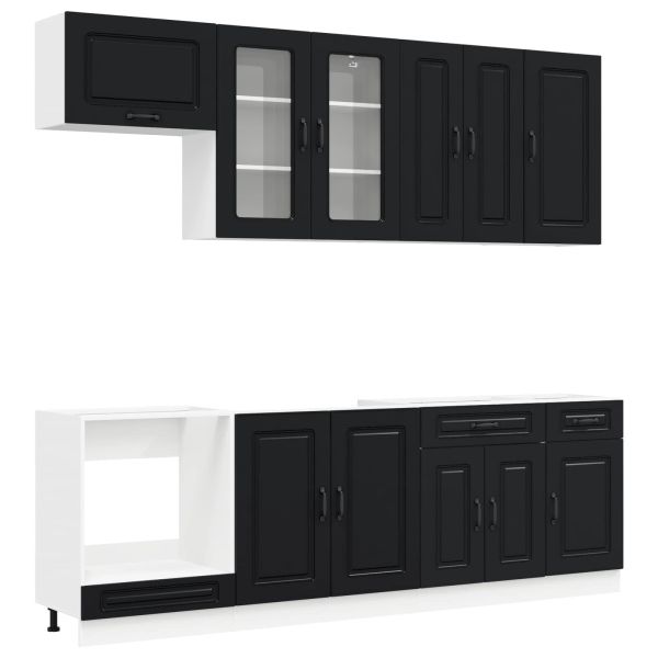 Кухненски единица KALMAR 8 pcs Черно Инженерна дървесина