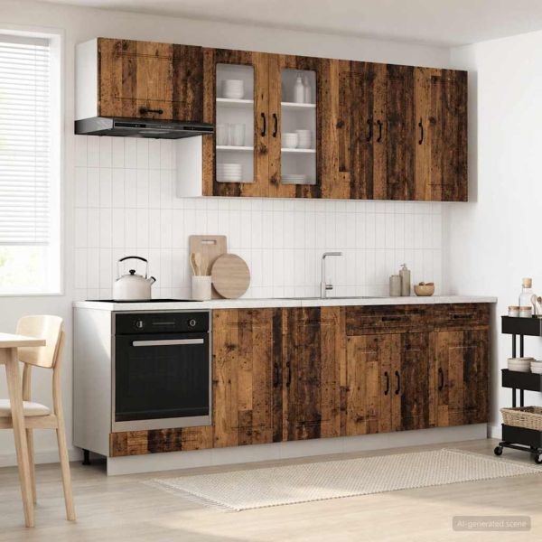 Кухненски единица KALMAR 8 pcs Старо дърво Инженерна дървесина
