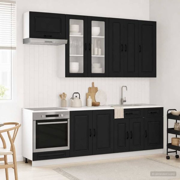 Кухненски единица KALMAR 8 pcs Черно Инженерна дървесина