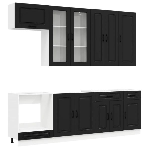 Кухненски единица KALMAR 8 pcs Черно Инженерна дървесина