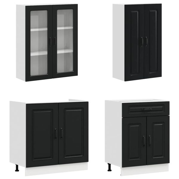 Кухненски единица KALMAR 8 pcs Черно Инженерна дървесина