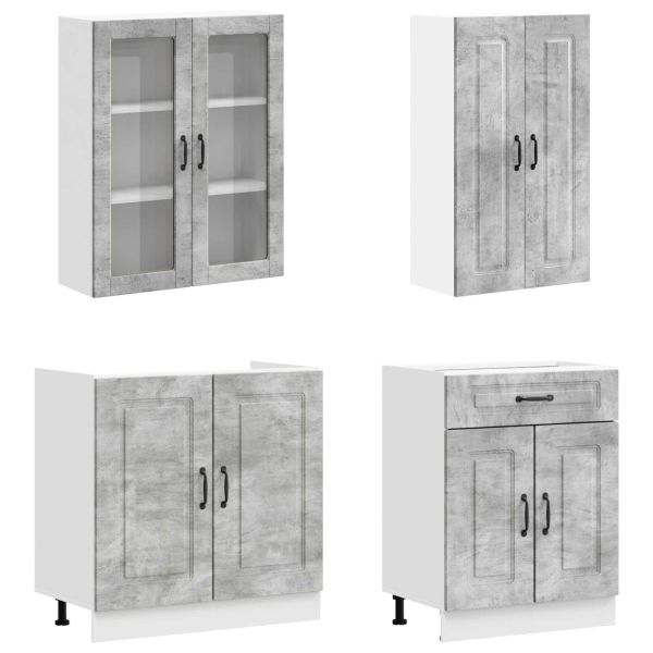 Кухненски единица KALMAR 8 pcs Бетонно сиво Инженерна дървесина