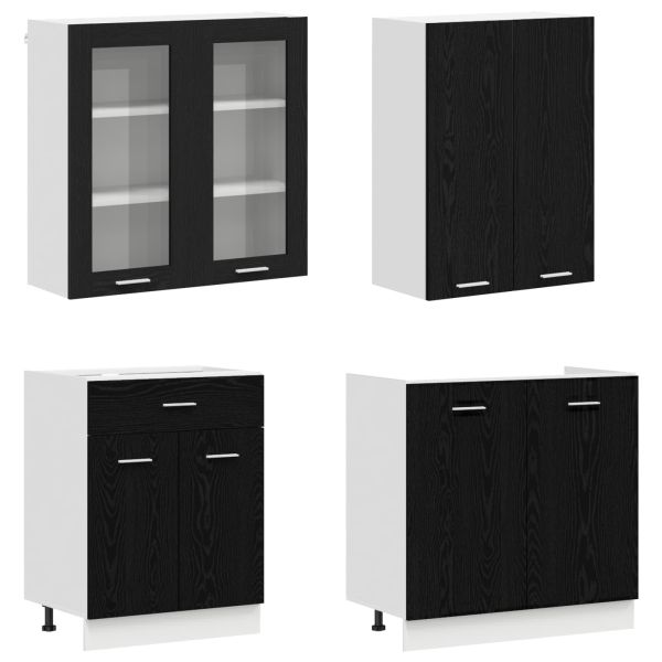 Кухненски единица LYON 8 pcs Черен дъб Инженерна дървесина