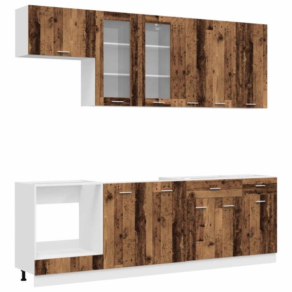Кухненски единица LYON 8 pcs Старо дърво Инженерна дървесина