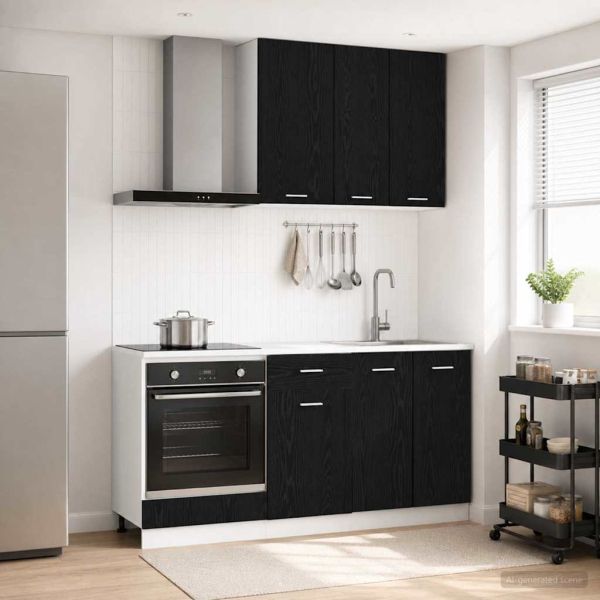 Кухненски единица LYON 5 pcs Черен дъб Инженерна дървесина