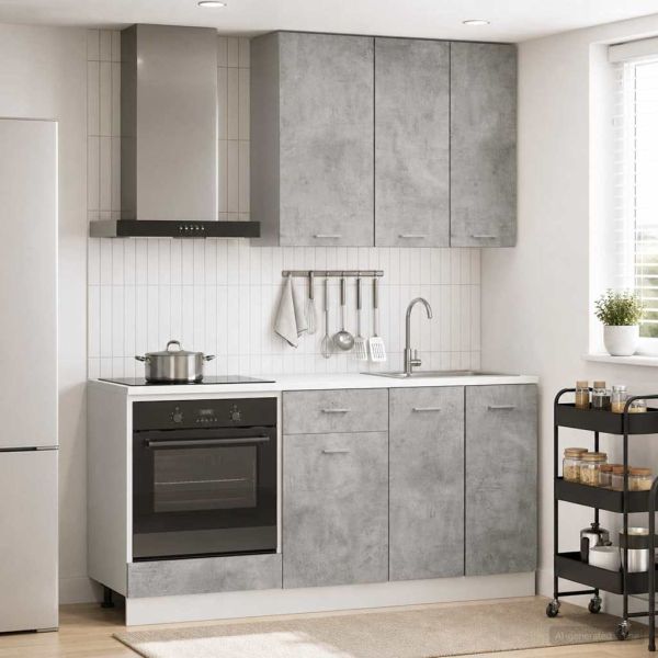 Кухненски единица LYON 5 pcs Бетонно сиво Инженерна дървесина