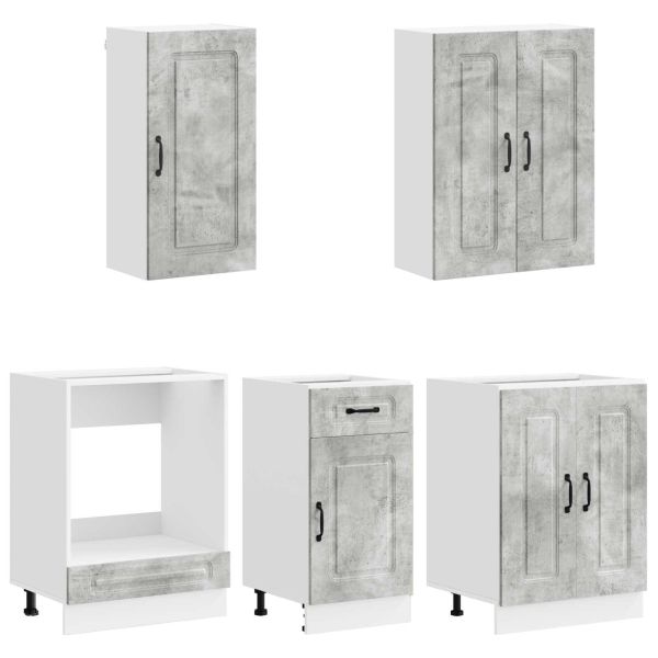 Кухненски единица KALMAR 5 pcs Бетонно сиво Инженерна дървесина