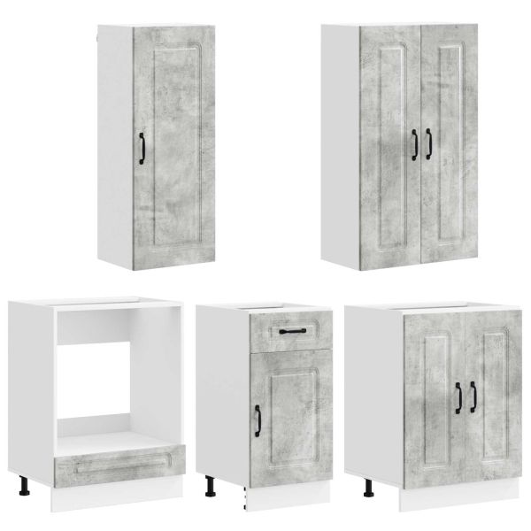 Кухненски единица KALMAR 5 pcs Бетонно сиво Инженерна дървесина