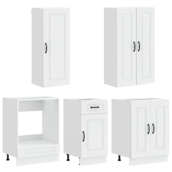 Кухненски единица KALMAR 5 pcs Бял гланц Инженерна дървесина