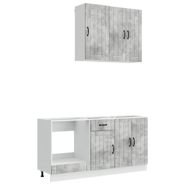 Кухненски единица LUCCA 5 pcs Бетонно сиво Инженерна дървесина