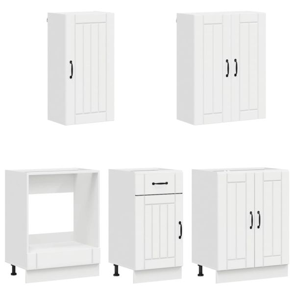 Кухненски единица LUCCA 5 pcs Бял гланц Инженерна дървесина