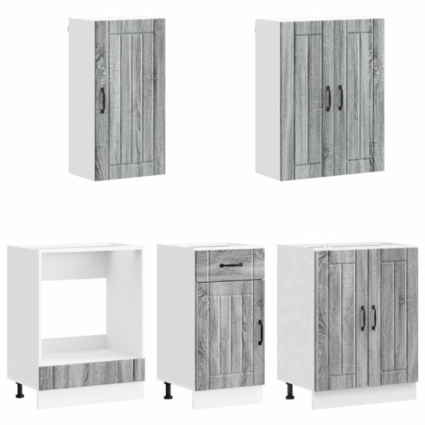 Кухненски единица LUCCA 5 pcs Сив Сонома Инженерна дървесина