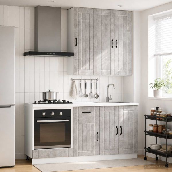 Кухненски единица LUCCA 5 pcs Бетонно сиво Инженерна дървесина
