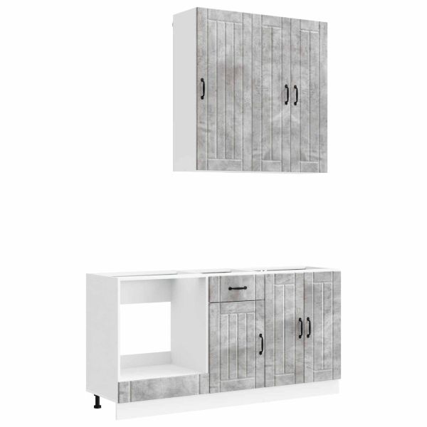 Кухненски единица LUCCA 5 pcs Бетонно сиво Инженерна дървесина