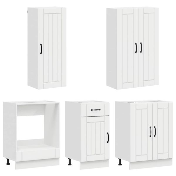 Кухненски единица LUCCA 5 pcs Бял гланц Инженерна дървесина
