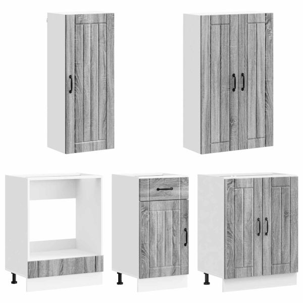 Кухненски единица LUCCA 5 pcs Сив Сонома Инженерна дървесина
