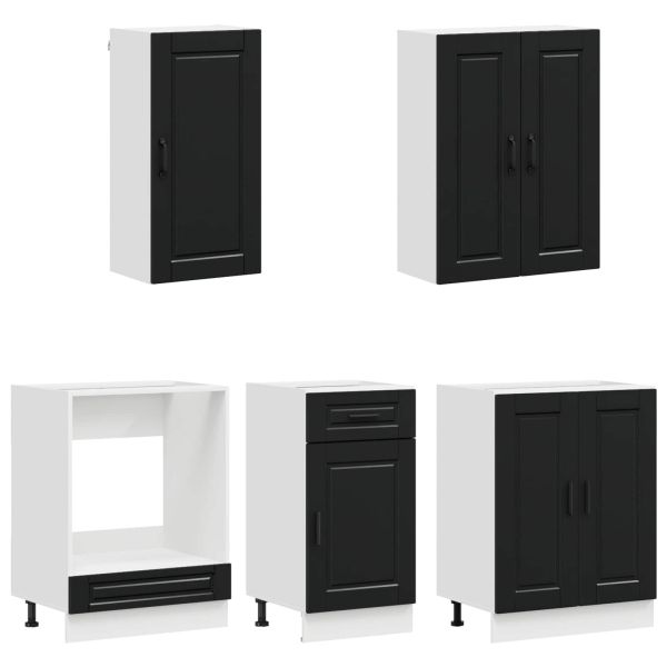 Кухненски единица PORTO 5 pcs Черно Инженерна дървесина