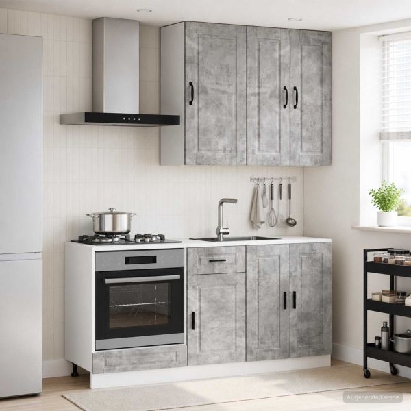 Кухненски единица PORTO 5 pcs Бетонно сиво Инженерна дървесина