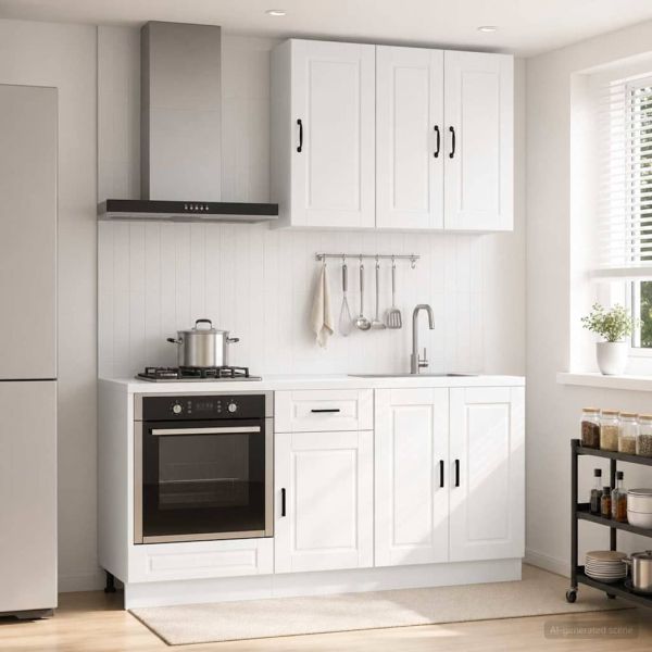 Кухненски единица PORTO 5 pcs Бял гланц Инженерна дървесина